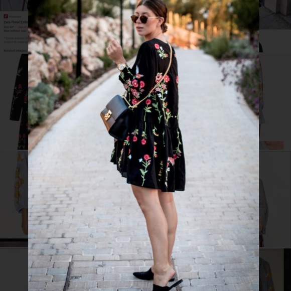 Zara Floral Embroidered Dress - Picture 4 of 5